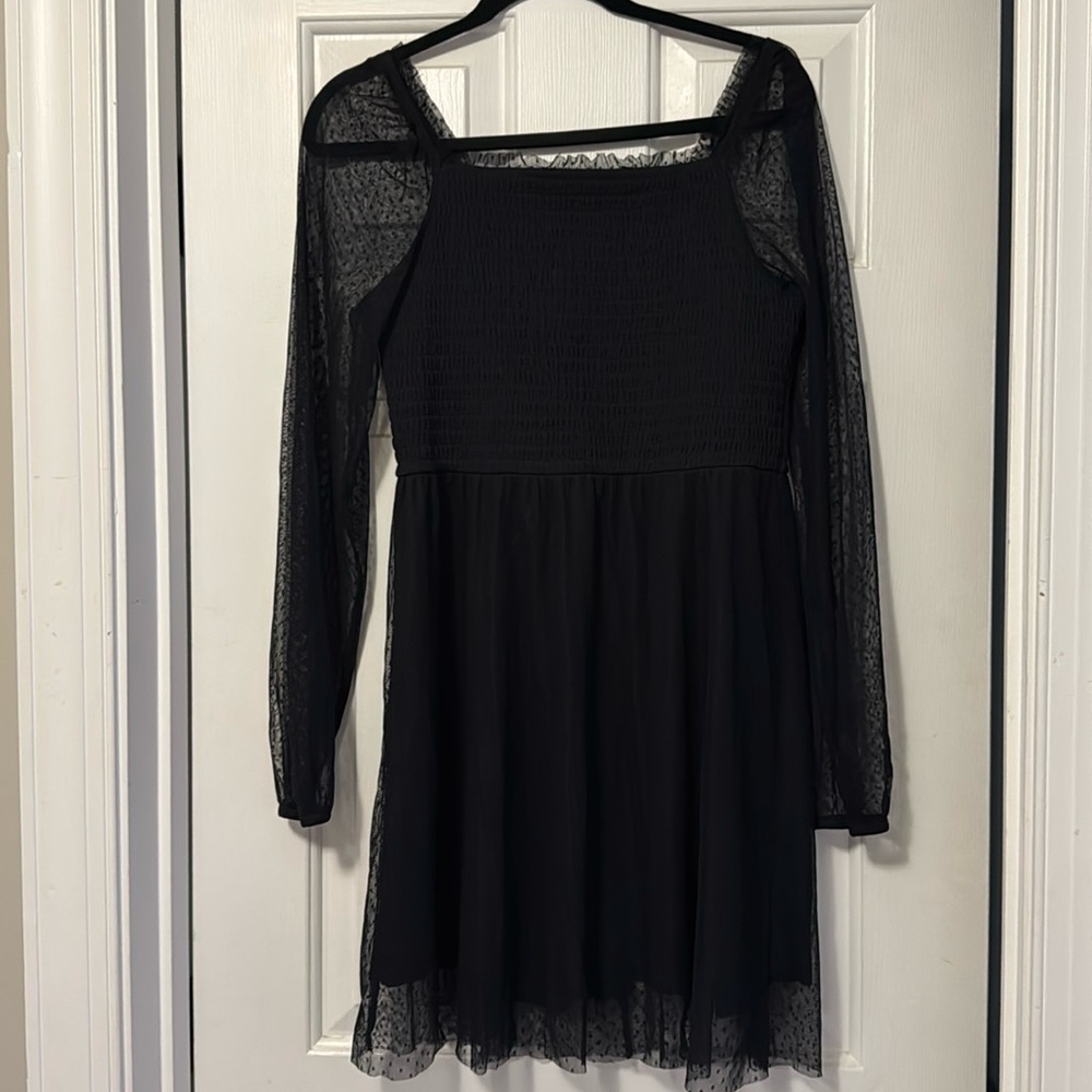 Black mini dress